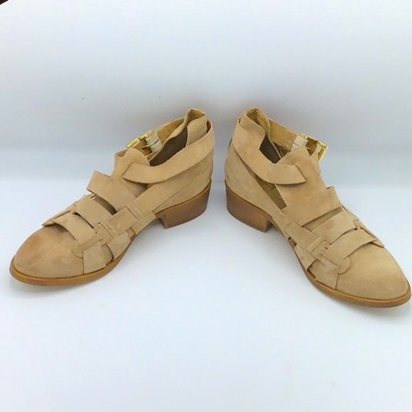 House of Harlow 1960 Amy Cut Out Suede Sand Boot 7. - Picture 7 of 14